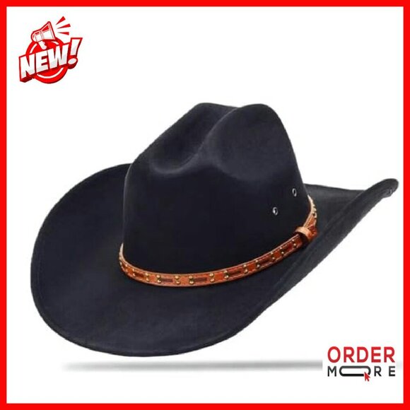 Wide Brim Cowboy Hat 3.74 Inch Brim Lightweight Polyester Western Style main image 4